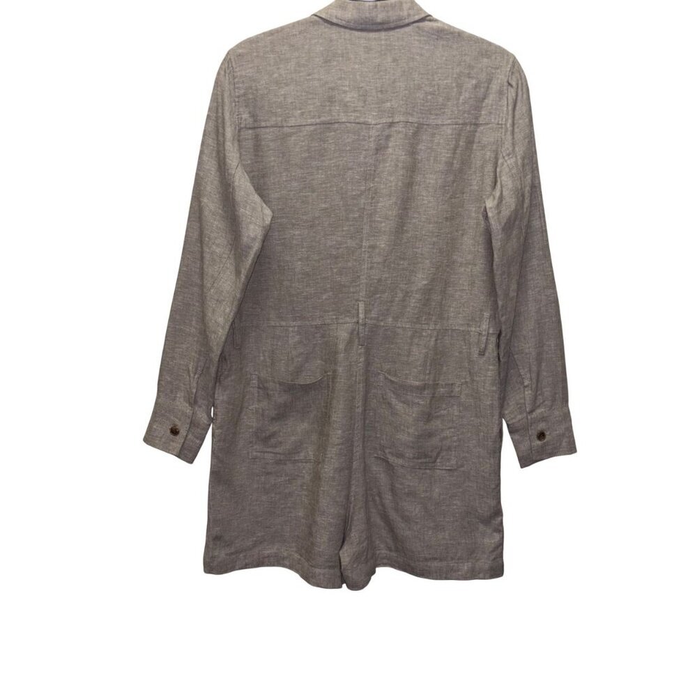 Rails Womens Button-Up Romper In Beige With Long … - image 2